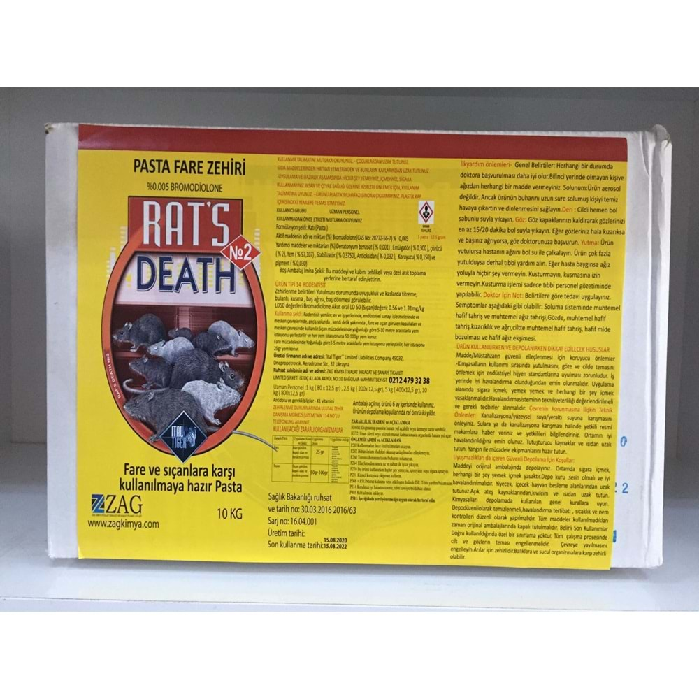 Rats Death Pasta Fare Zehiri | 10 Kg