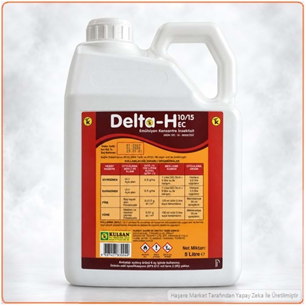 Delta-H 10/15 EC Kokulu Haşere İlacı | 5 litre
