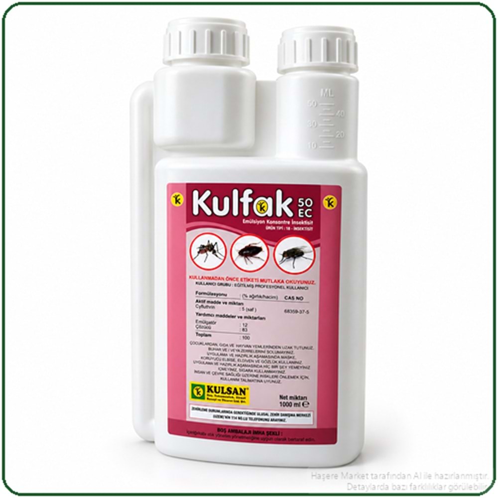 Kulfak 50 EC Kokulu Haşere İlacı | 1 Litre